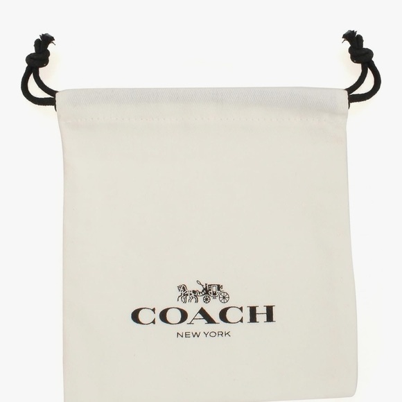 Coach Gold Hoop Earrings with Crystal Accents - NWT - Picture 5 of 5